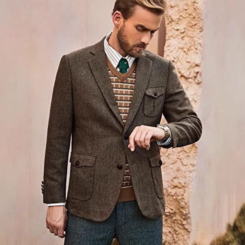 British Men's Formal Suit Tie Student-style Mature Style Jacket